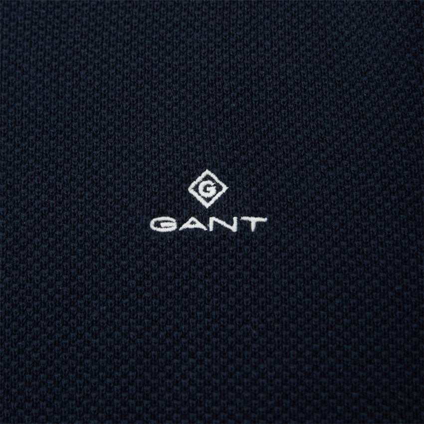 Gant Stickat COTTON PIQUE C-NECK 8030521 EVENING BLUE